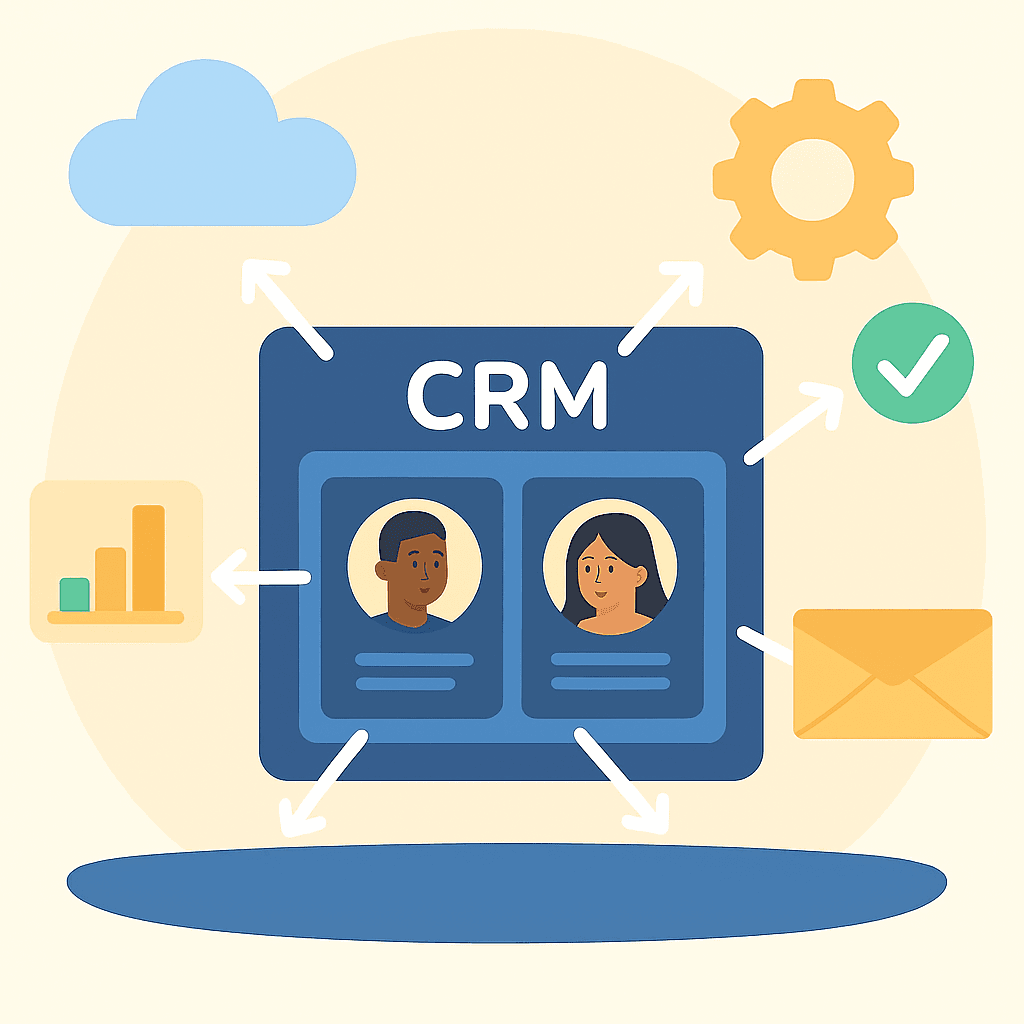 Illustration of CRM integration dashboard